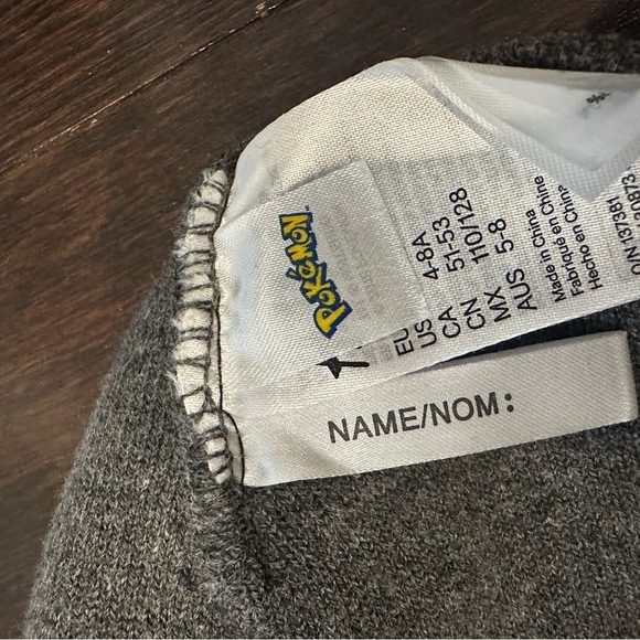⚡️2/$25⚡️Official Pokémon x H&M Gray Yellow Pikachu Kids Winter Knit Hat| 4-8Y - Picture 4 of 6